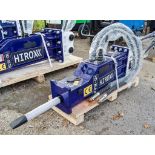 Hirox HDX 0.8 hydraulic breaker to suit micro excavator Pin diameter: 25mm Pin centres: 90mm Pin