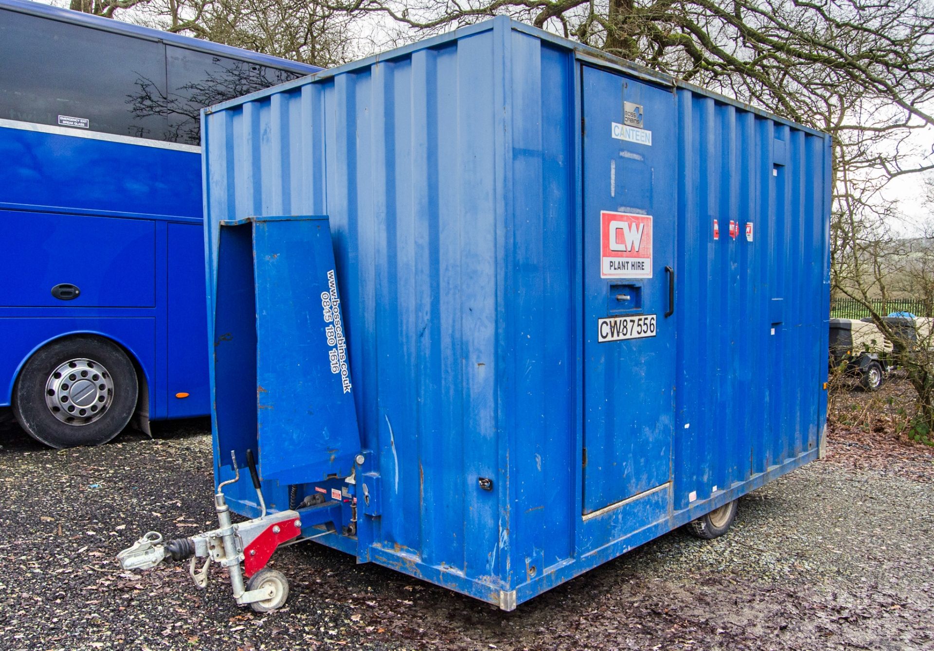 Boss Cabins 12 ft x 6 ft steel anti vandal mobile welfare site unit Comprising of: Canteen area,