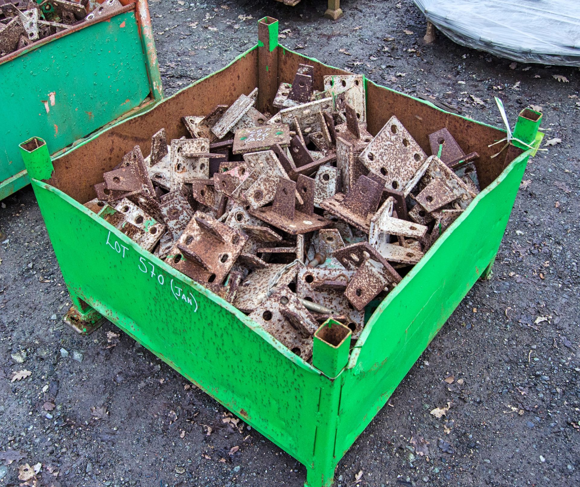 Stillage of prop heads, bases & pins as photographed