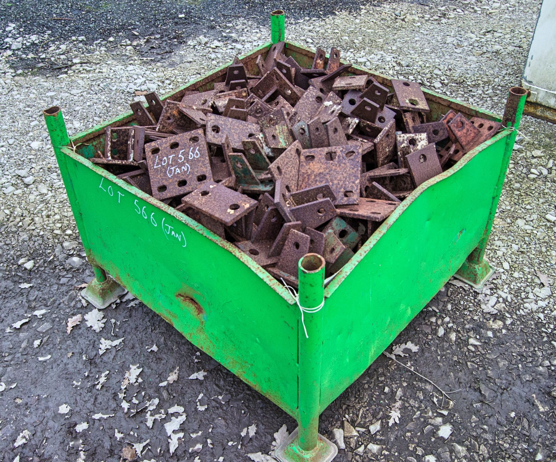 Stillage of prop heads, bases & pins as photographed