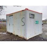12 ft x 8 ft steel jack leg 2+1 toilet site unit Comprising of: Gents toilet (2 - cubicles, 2 -