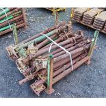 Stillage of steel props as photographed