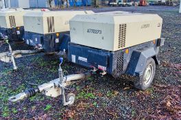 Doosan 7/41 diesel driven fast tow mobile air compressor Year: 2017 S/N: 434454 Recorded Hours: