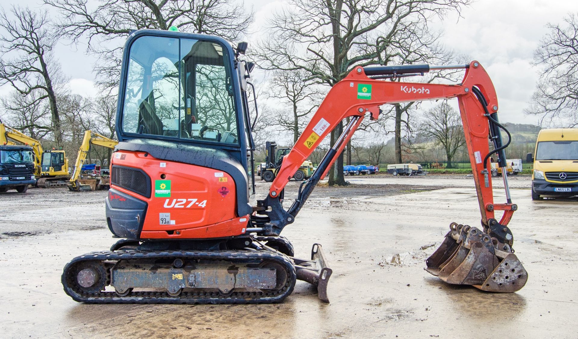 Kubota U27-4 2.7 tonne rubber tracked excavator Year: 2016 S/N: 58406 Recorded Hours: 2613 blade, - Image 8 of 24