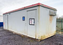 24ft x 9ft steel 4+1 toilet site unit Comprising of: Gents toilet (4 - cubicles, 3 - urinals & 3 -