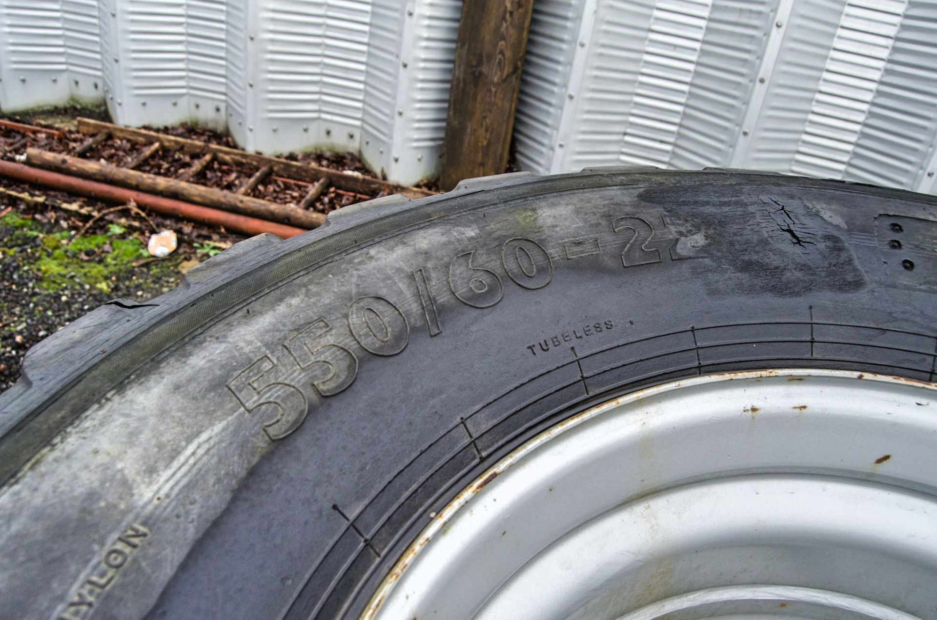 2 - 550/60 22.5 10 stud flotation tyres and wheels - Image 2 of 2
