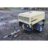 Doosan 7/26E diesel driven fast tow mobile air compressor/generator Year: 2017 S/N: 109779