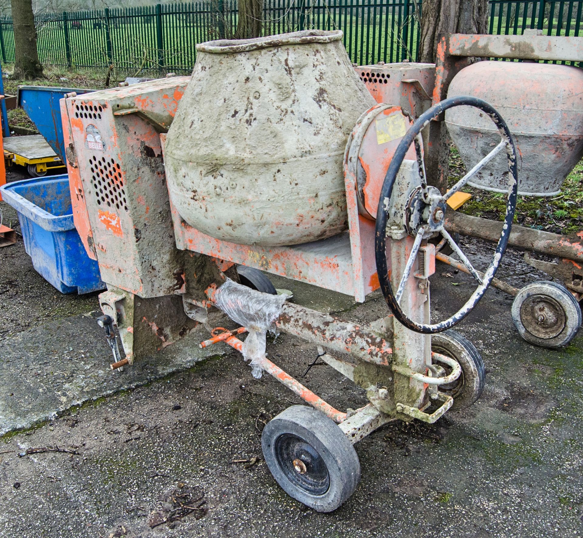 Belle Premier 100XT diesel driven site mixer ** Engine & 1 wheel missing **