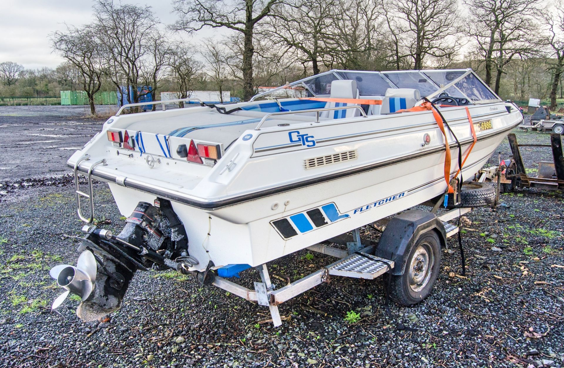 Fletcher Q-Silver GTS speed boat c/w Transcontinental trailer ** No VAT on hammer but VAT will be - Image 3 of 10