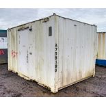 12ft x 8ft steel changing room/shower site unit A706196 ** No keys but unlocked **