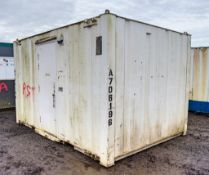 12ft x 8ft steel changing room/shower site unit A706196 ** No keys but unlocked **