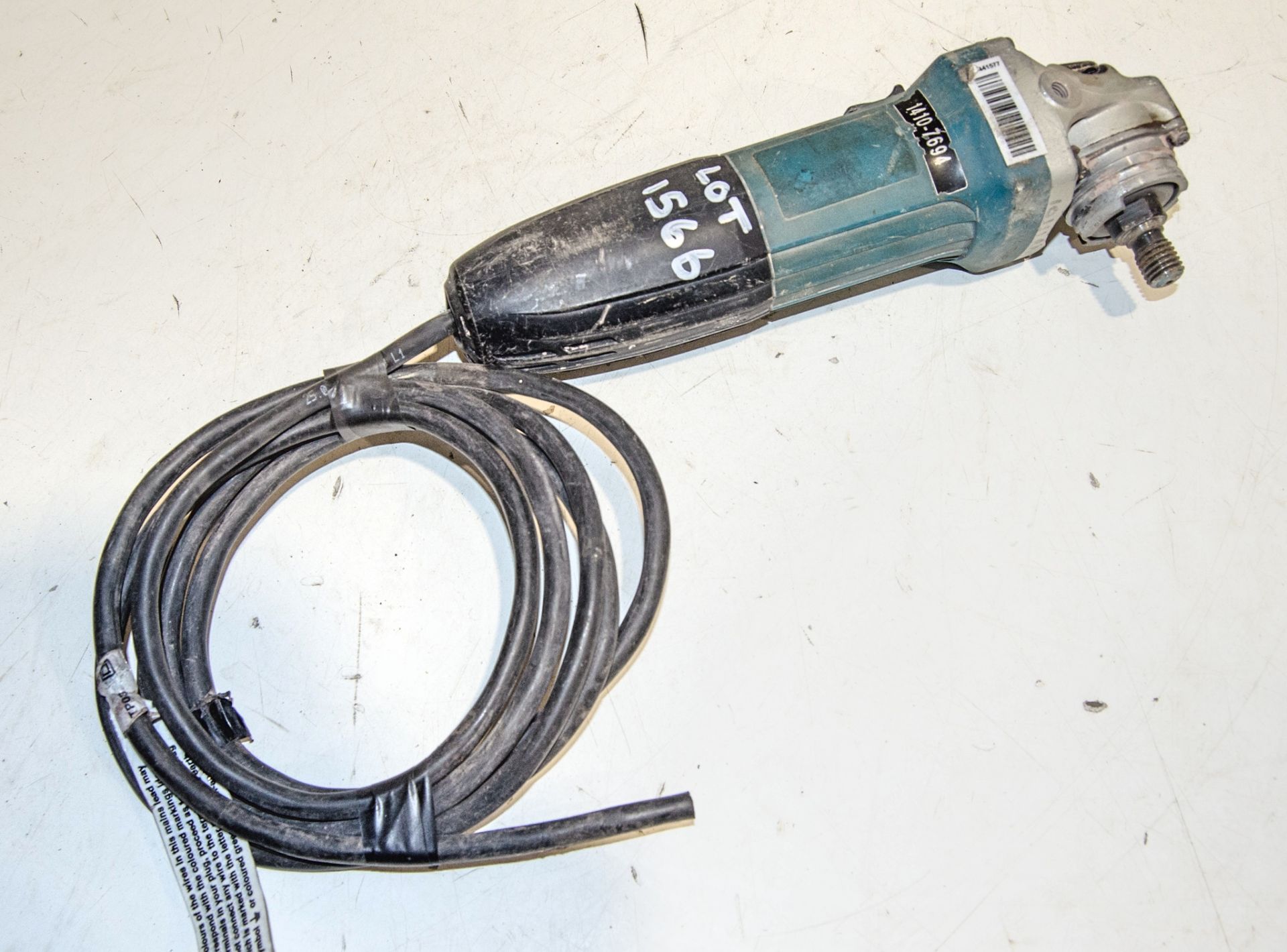 Makita GA4530 110v 115mm angle grinder ** Plug cut off ** 14107694