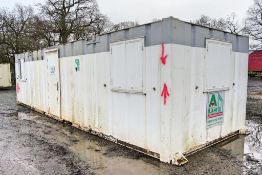 32ft x 10ft steel anti-vandal office site unit Comprising of: 2 offices A581009 ** No keys but