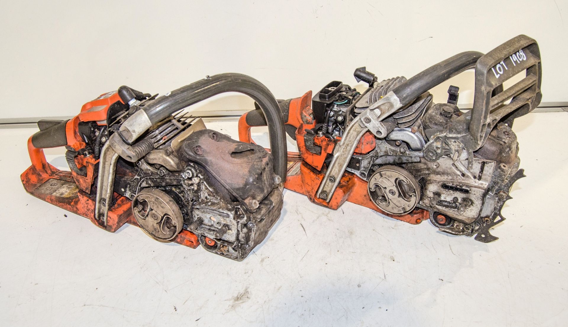 2 - Husqvarna petrol driven chain saws for spares - Image 2 of 2