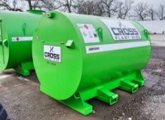Cross Plant 4,500 litre skid mounted bunded fuel bowser Year: 2022 S/N: 38397 c/w petrol driven
