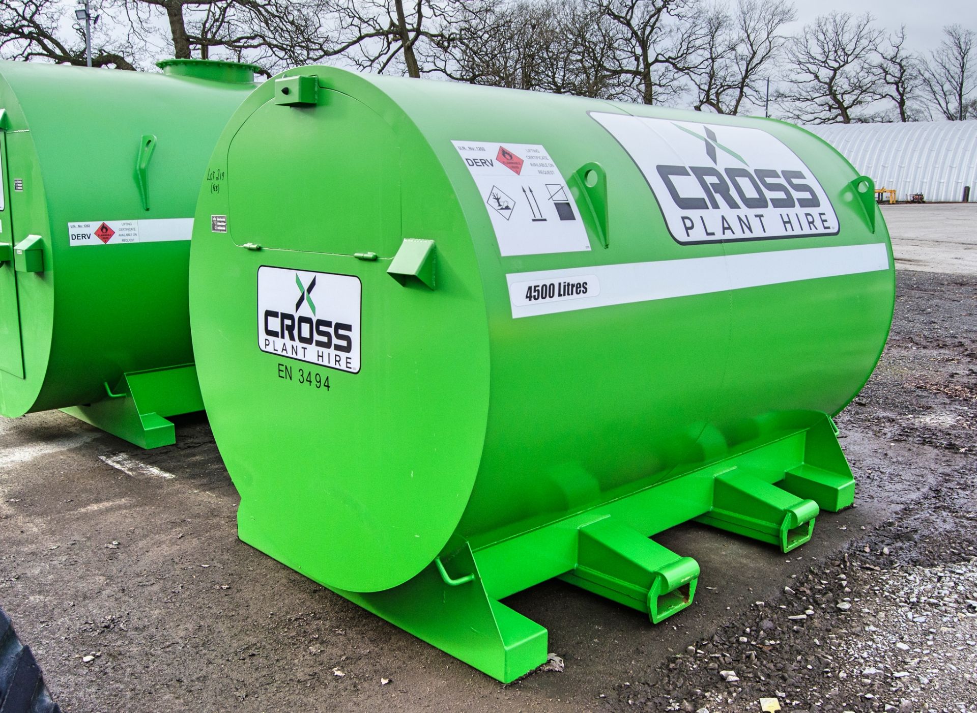 Cross Plant 4,500 litre skid mounted bunded fuel bowser Year: 2022 S/N: 38397 c/w petrol driven