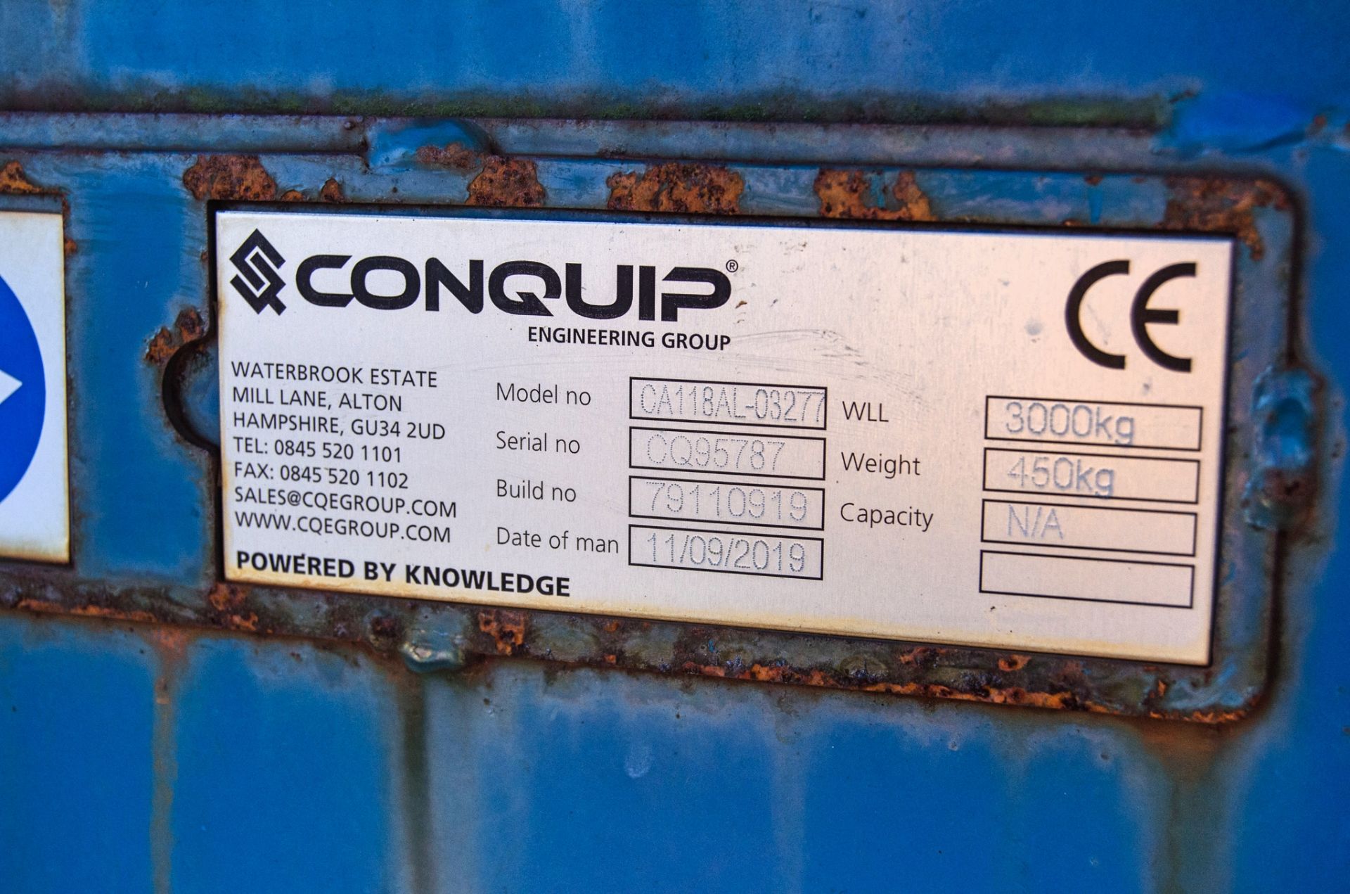 Conquip personnel basket A1098239 Length=2.5 m  Width = 1.2m  Height = 1.3m - Image 3 of 3