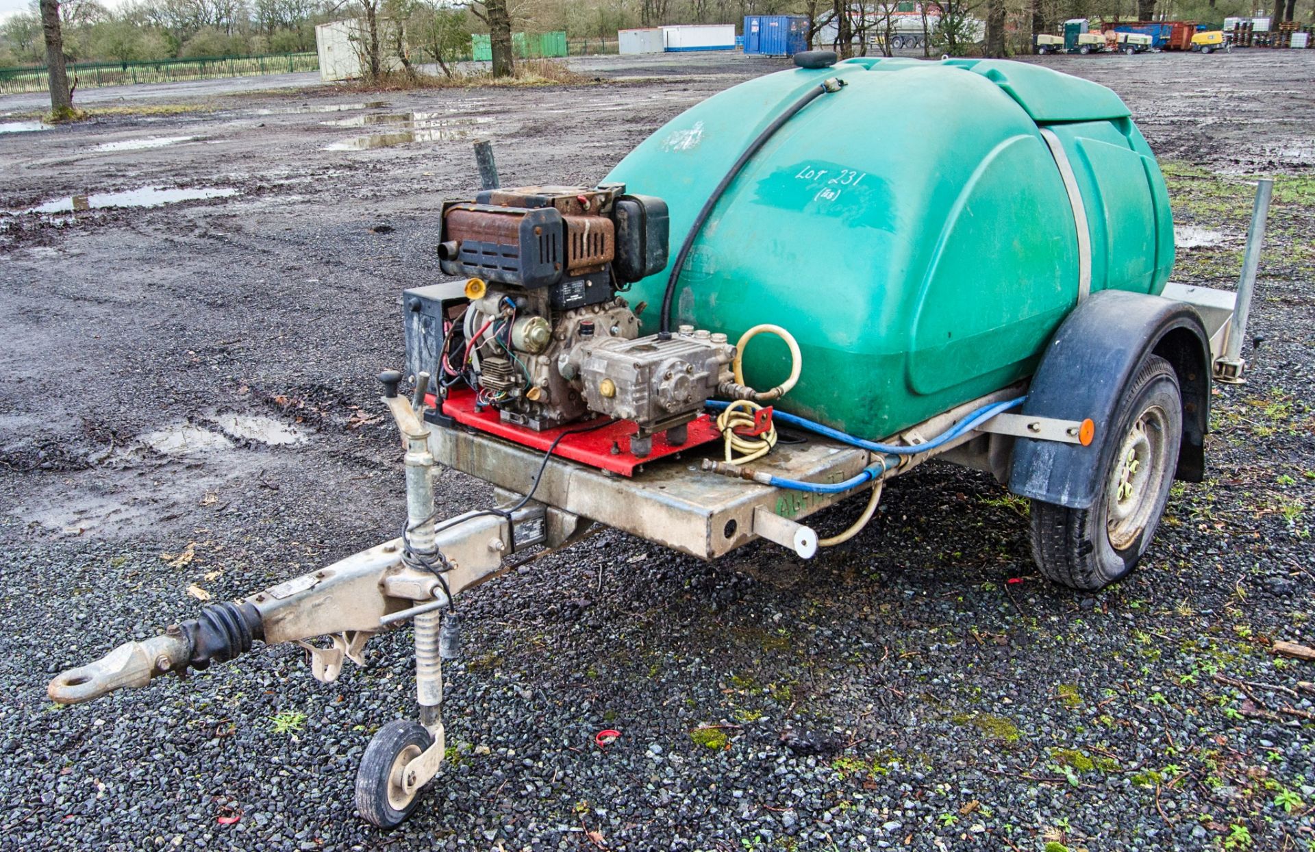 Western diesel driven fast tow pressure washer bowser c/w hose and lance A691433