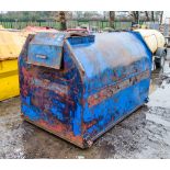 2000 litre static bunded fuel bowser c/w manual pump, delivery hose and nozzle WSP103