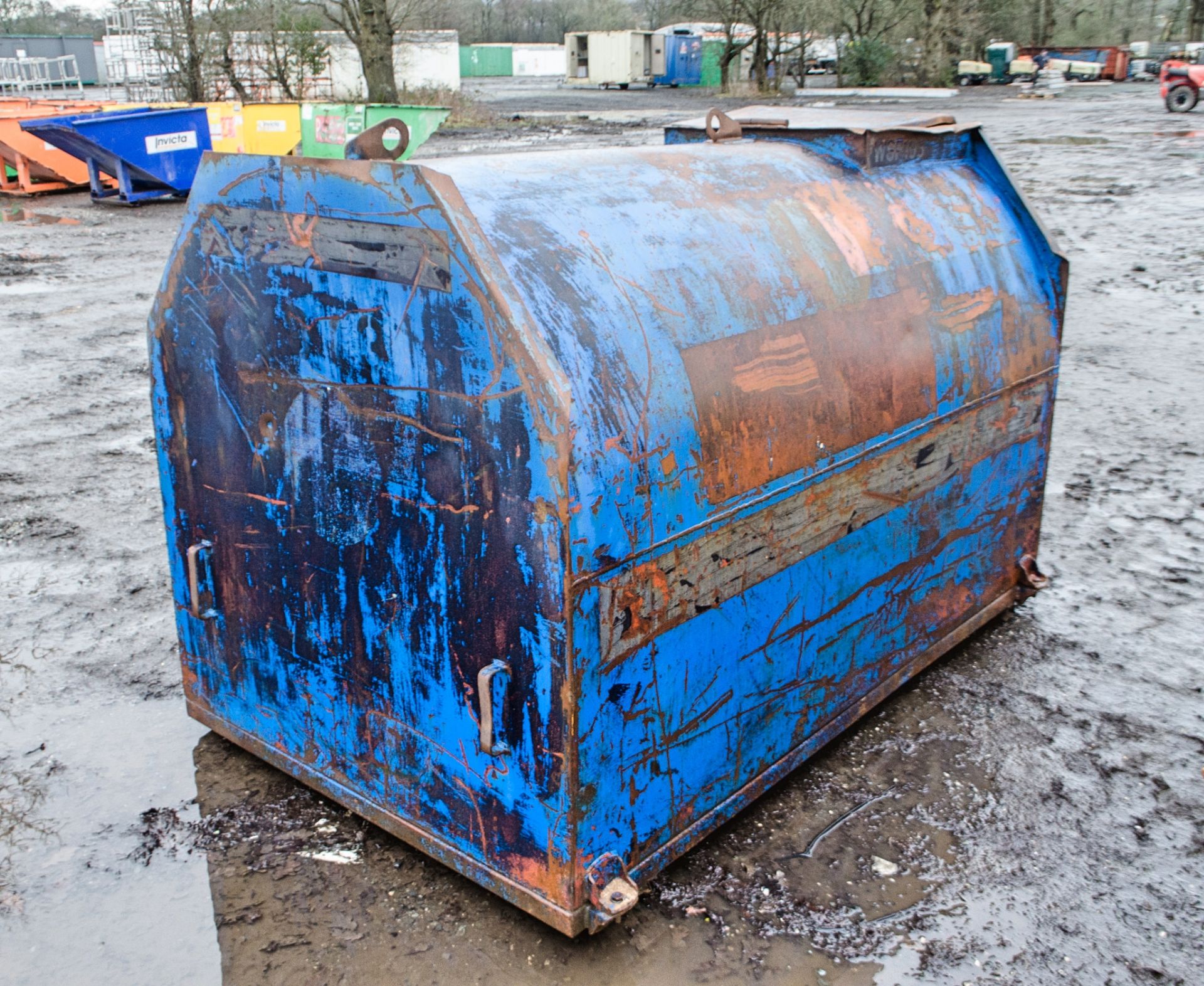 2000 litre static bunded fuel bowser c/w manual pump, delivery hose and nozzle WSP103 - Image 3 of 6