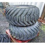 2 - 550/60 22.5 10 stud flotation tyres and wheels