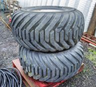 2 - 550/60 22.5 10 stud flotation tyres and wheels