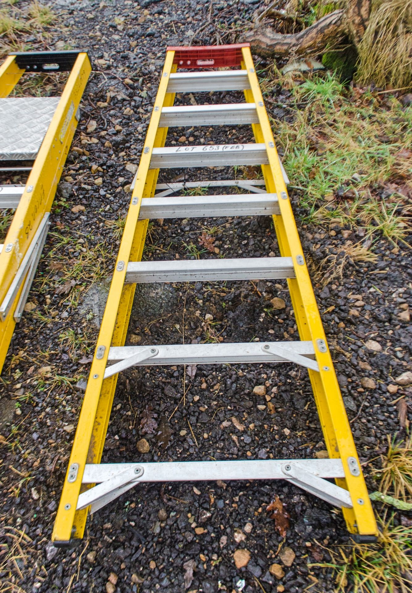 Lyte 8 tread glass fibre framed step ladder 1901LYT0675