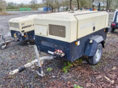 Doosan 7/72 diesel driven fast tow mobile air compressor Year: 2014 S/N: 54206 Recorded hours: