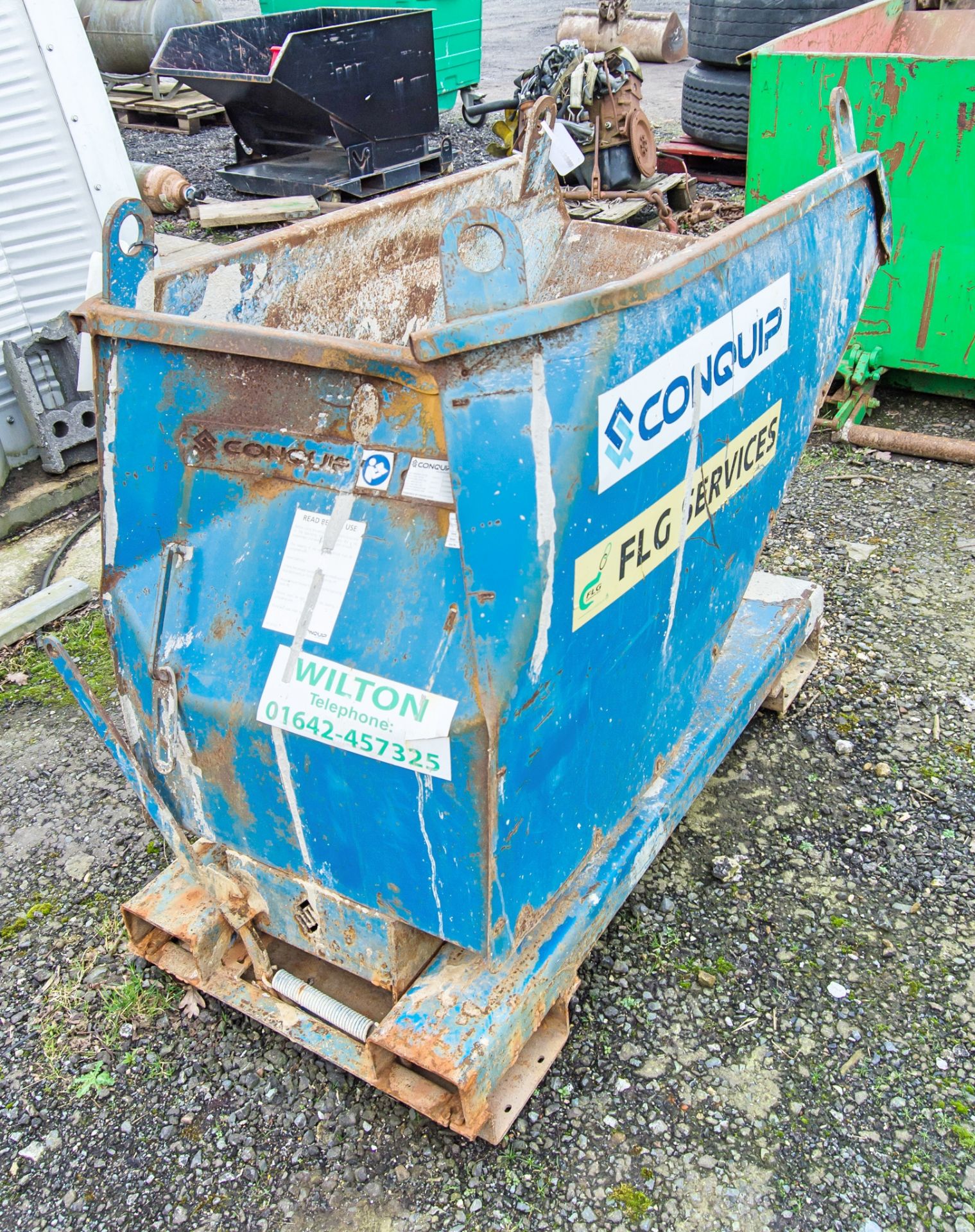 Conquip steel tipping skip ** Damaged ** A1105362 - Image 2 of 2