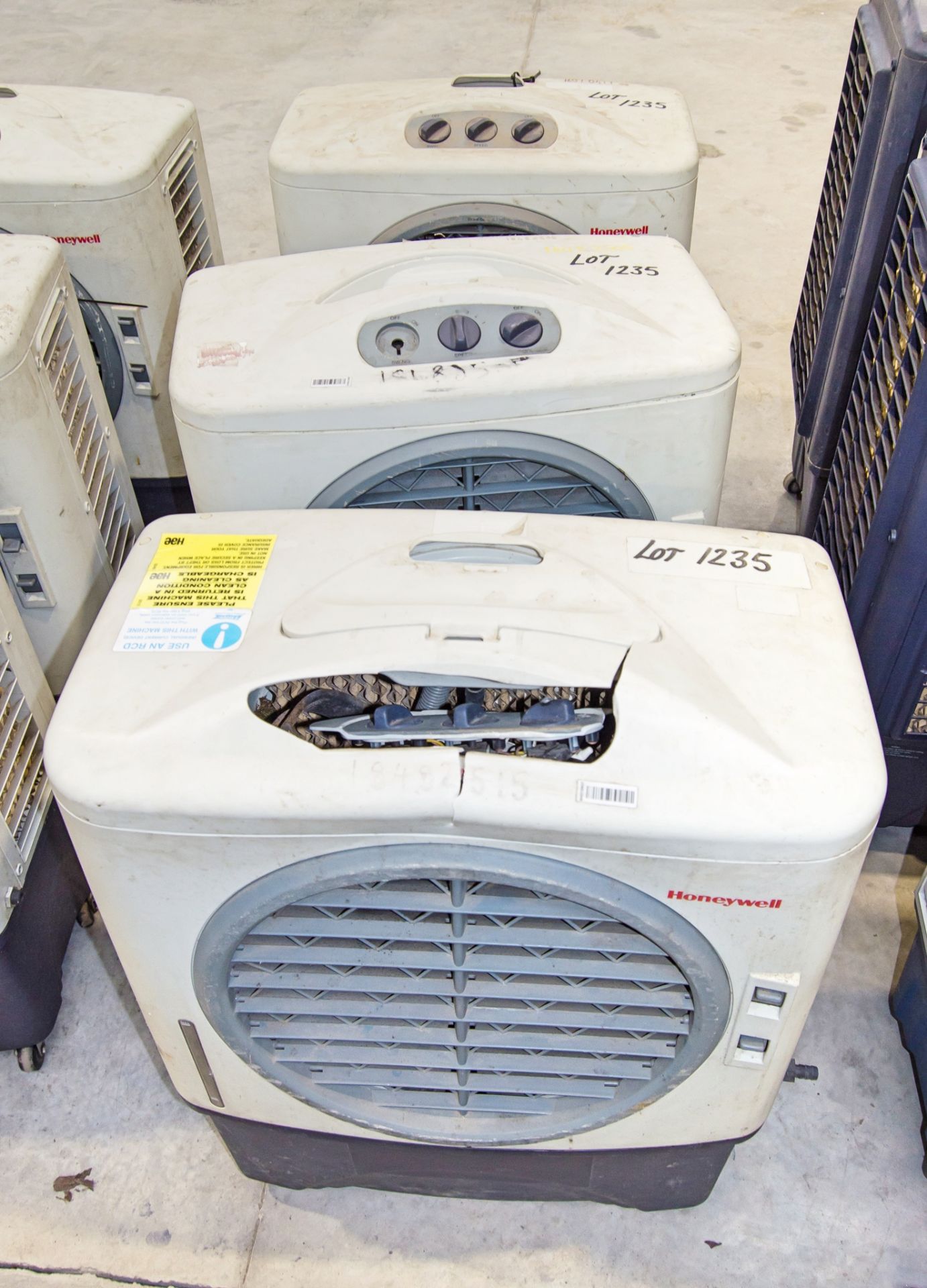 3 - Honeywell 240v evaporative coolers ** 2 with damaged coils **