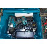 Makita DTW1002 18v cordless 1/2 inch drive impact gun c/w battery, charger and carry case A957030