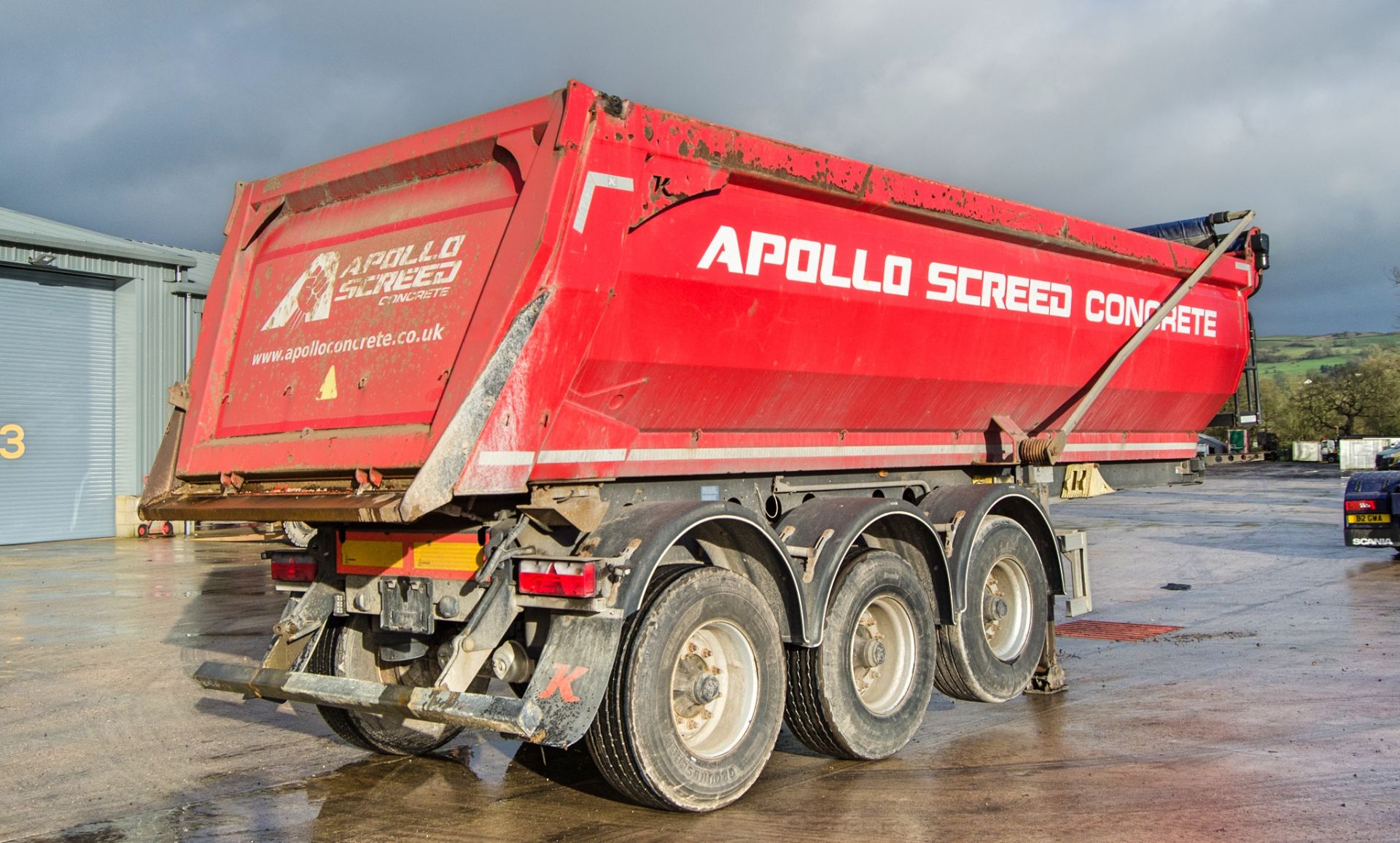 Kassbohrer 9 metre tri-axle aggregate tipping trailer Year: 2019 VIN: 300095092 Reg/Ident Mark: - Image 4 of 15