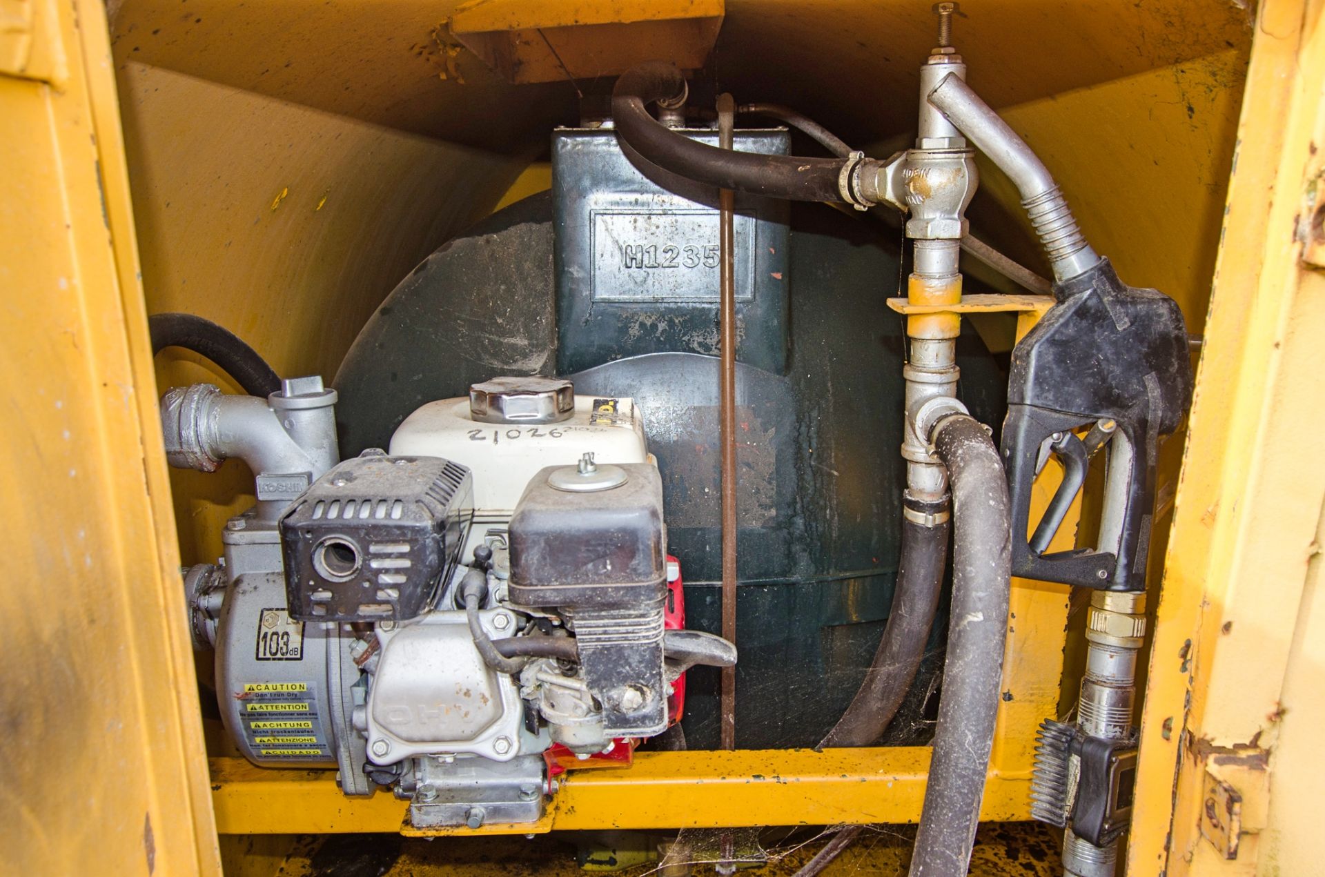 Fuel safe 1235 litre bunded fuel bowser c/w petrol driven pump, delivery hose and nozzle - Image 3 of 3