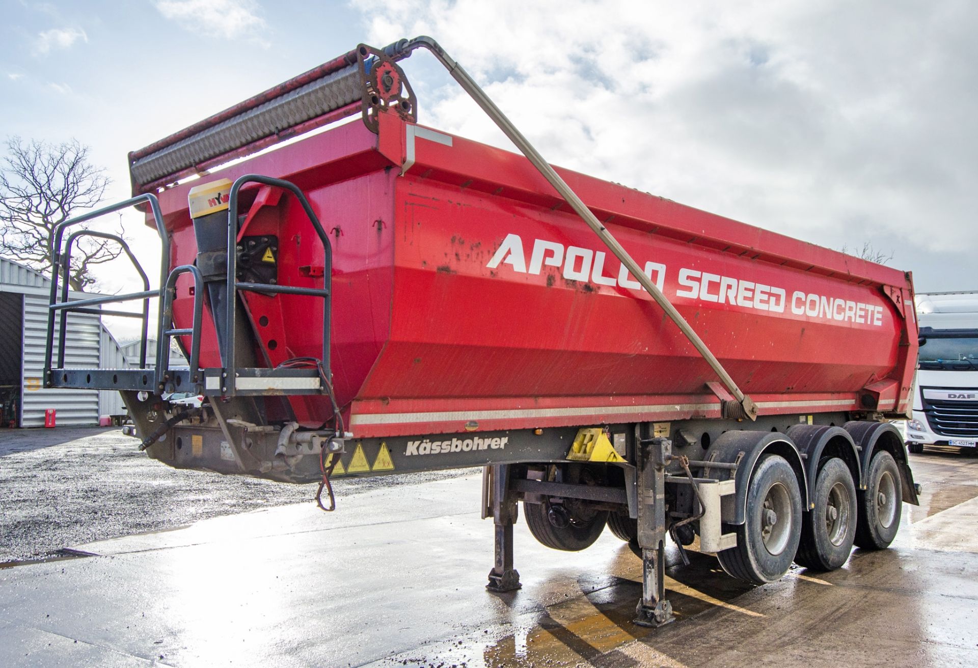 Kassbohrer 9 metre tri-axle aggregate tipping trailer Year: 2019 VIN: 300095092 Reg/Ident Mark: