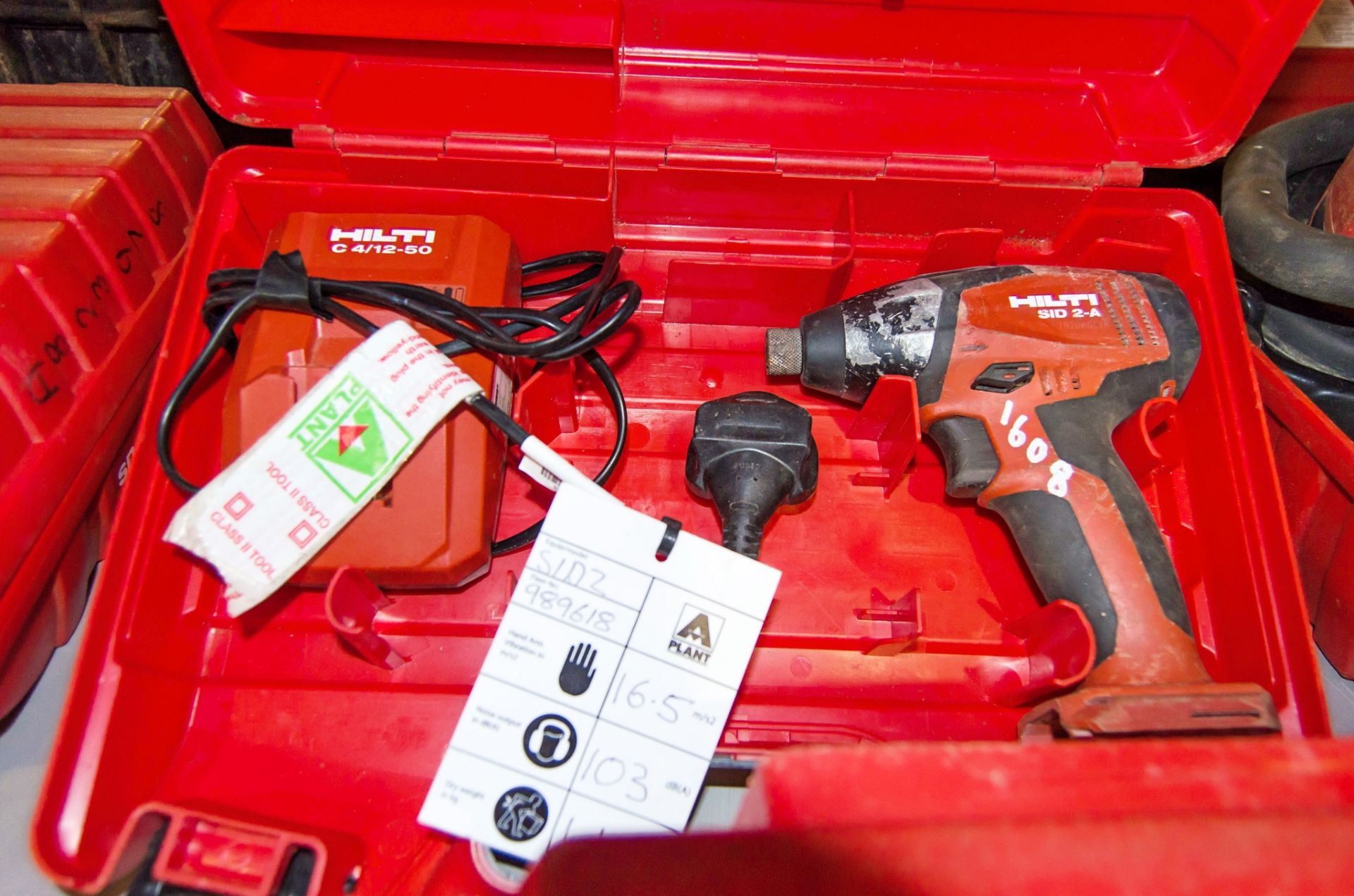 Hilti SID2-A 10.8v cordless screw gun c/w charger and carry case ** No battery ** A989618