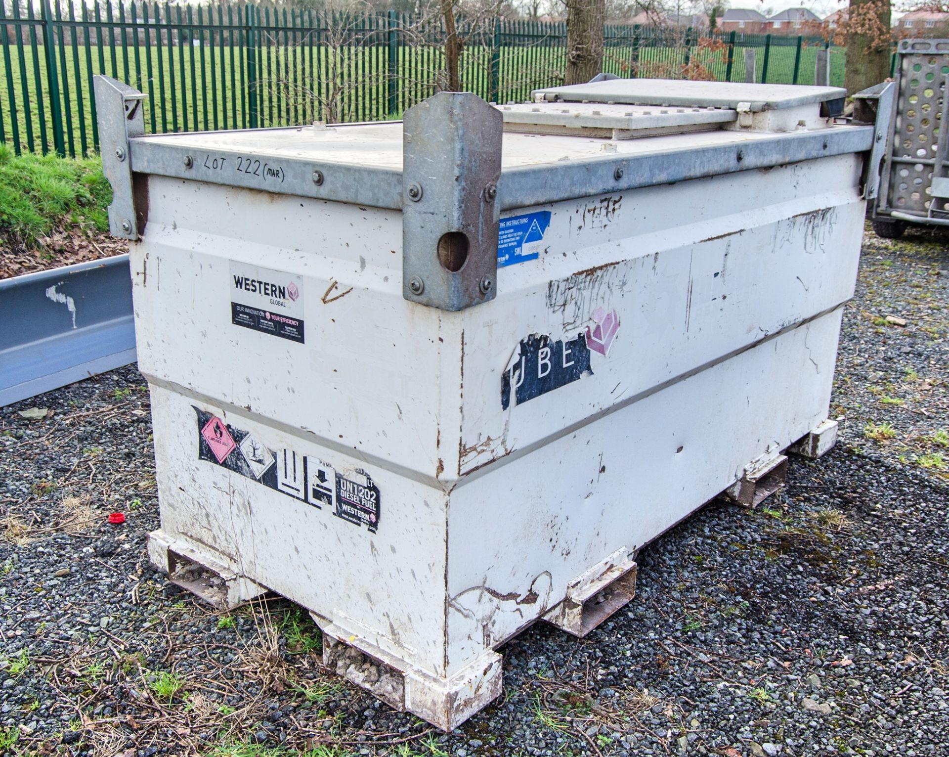 Western Transcube 2000 litre steel bunded fuel bowser ** No delivery pump, hose or nozzle ** - Image 3 of 5