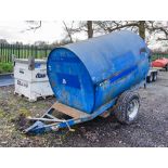 Trailer Engineering 2000 litre site tow steel bunded fuel bowser c/w manual pump, delivery hose