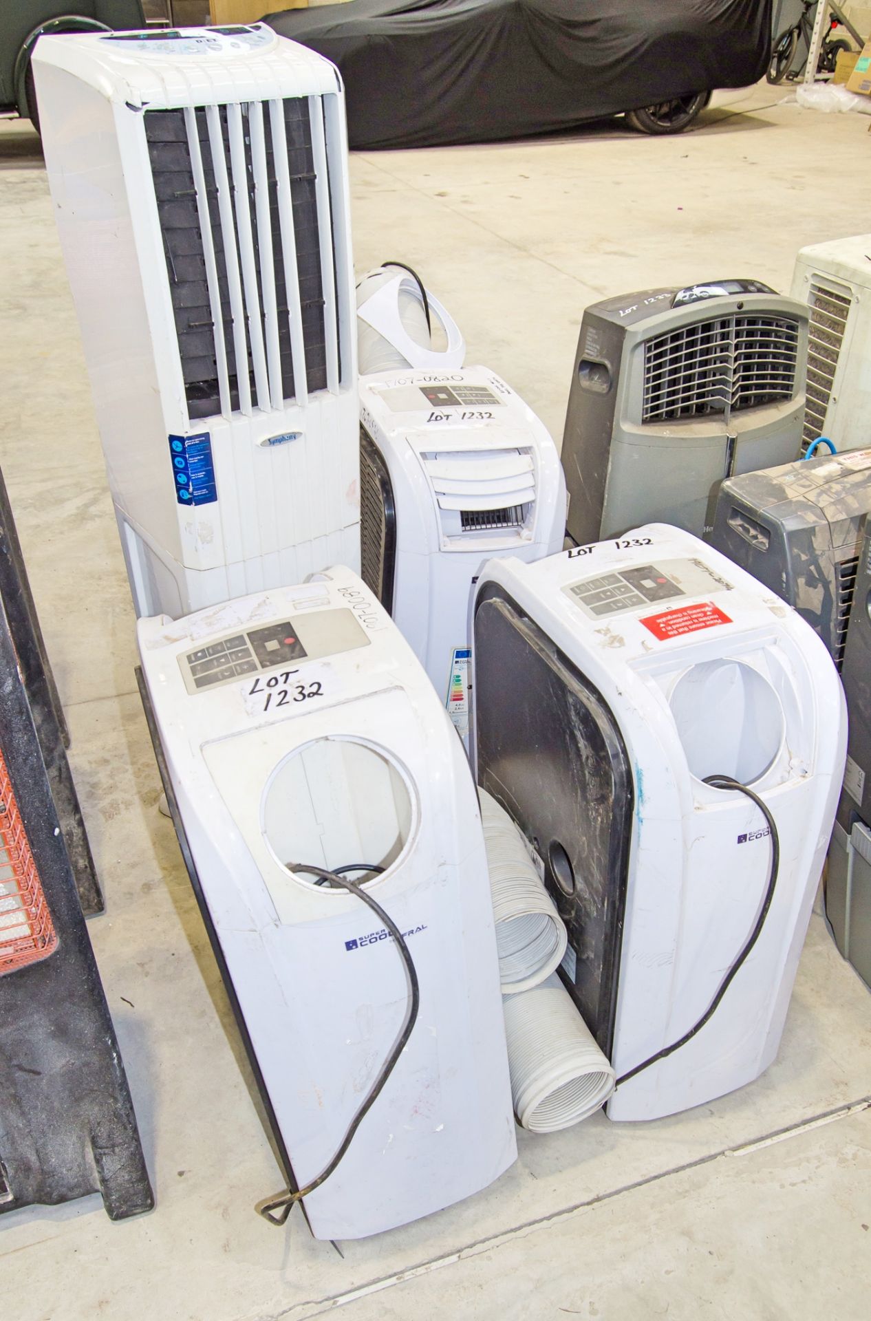 4 - 240v evaporative coolers ** All with parts missing **