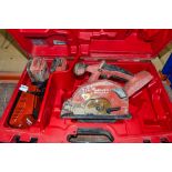 Hilti SCM 22-A 22v cordless circular saw c/w 2 batteries, charger and carry case EXP1326