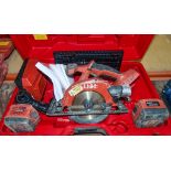Hilti SCW 22-A 22v cordless circular saw c/w 2 batteries, charger and carry case EXP1868