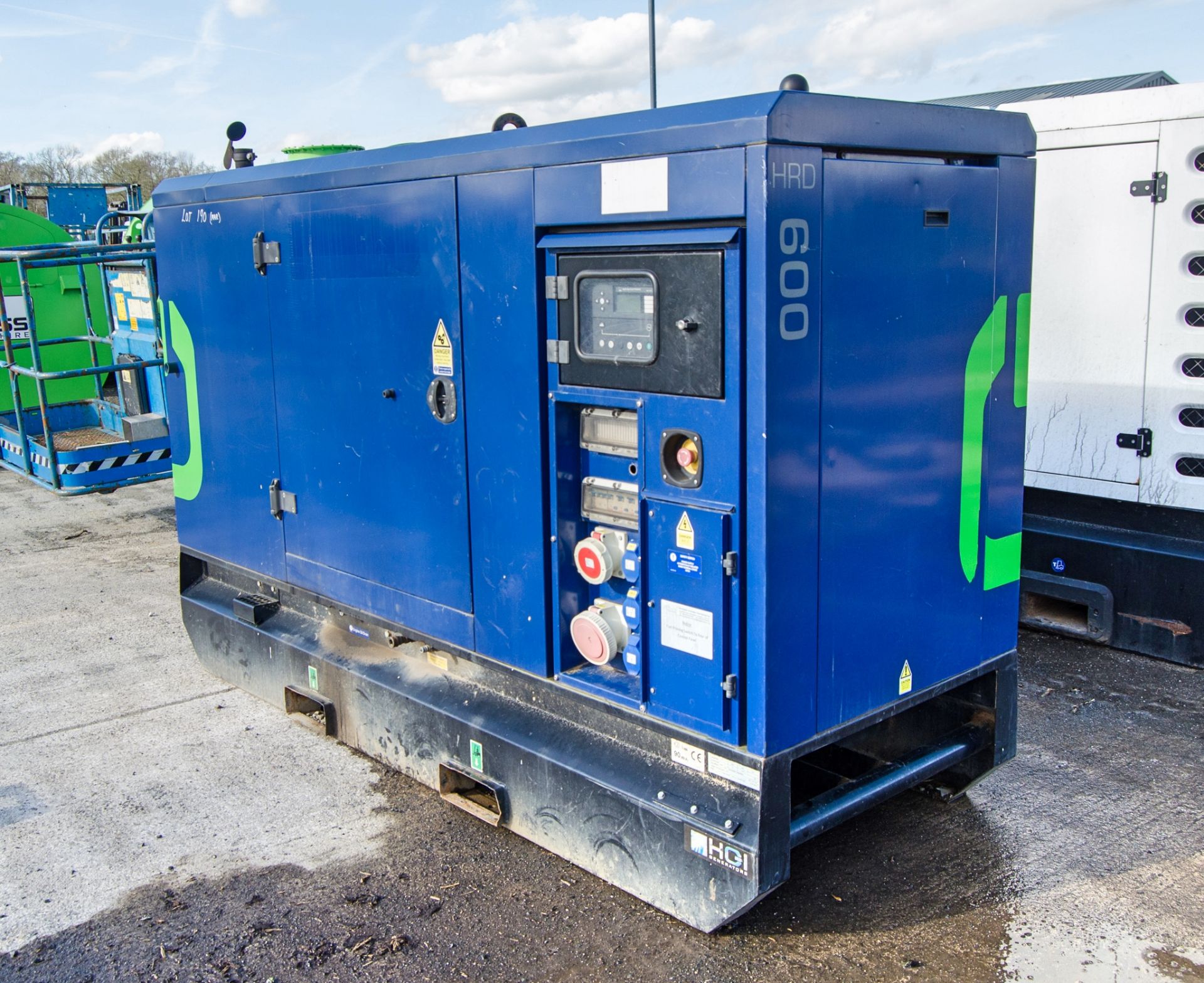 HGI HRD600T 60 kva diesel driven generator Year: 2017 S/N: 70378376 ** Exhaust, battery and rear