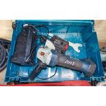 Bosch GWS18 18v cordless 115mm angle grinder c/w battery, charger and carry case A859734