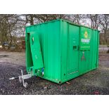 12ft x 8ft steel anti-vandal mobile welfare unit Comprising of: Canteen area, toilet & generator