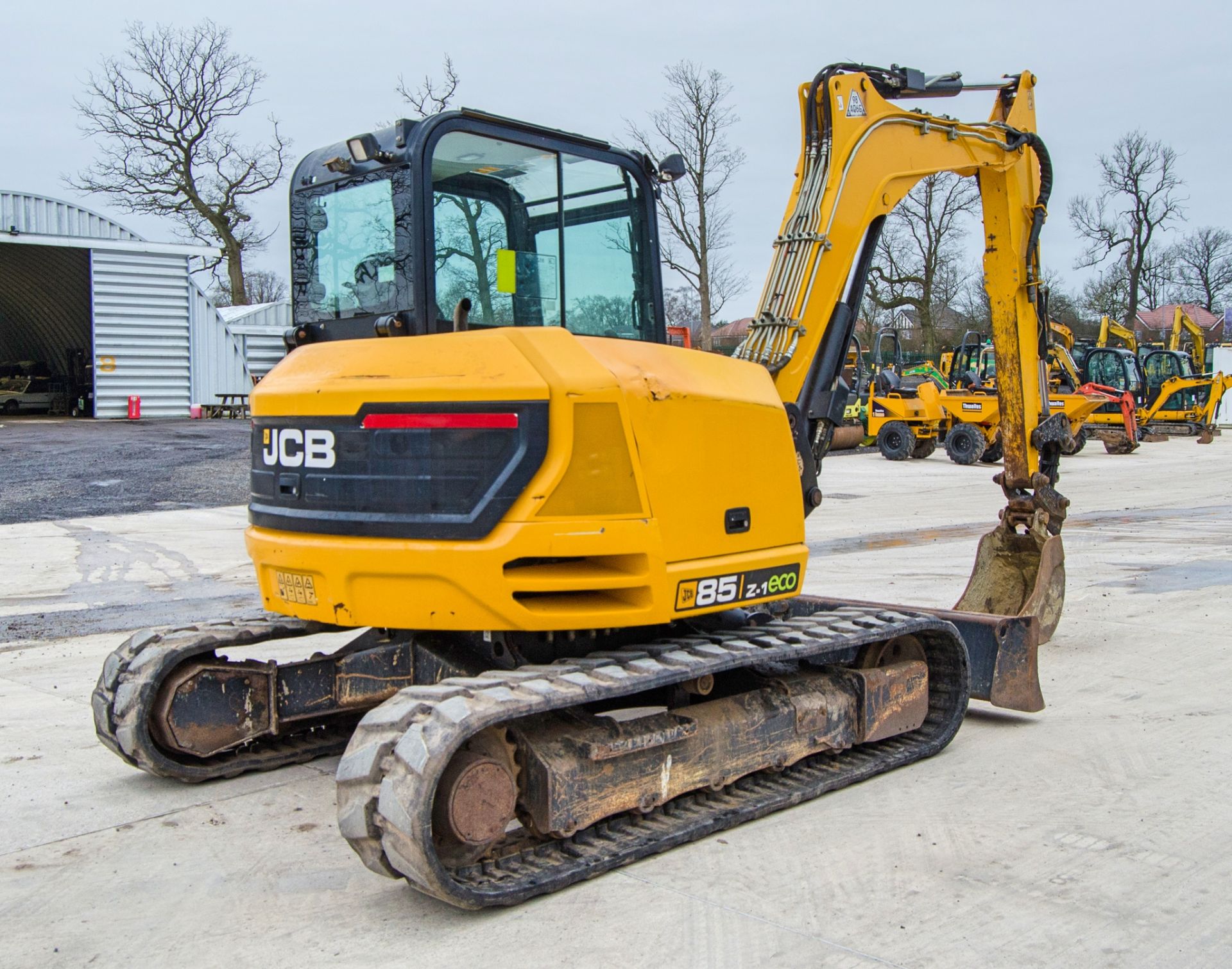 JCB 85Z-1 8.5 tonne rubber tracked excavator Year: 2017 S/N: 2501035 Recorded Hours: 3462 blade, - Image 3 of 28