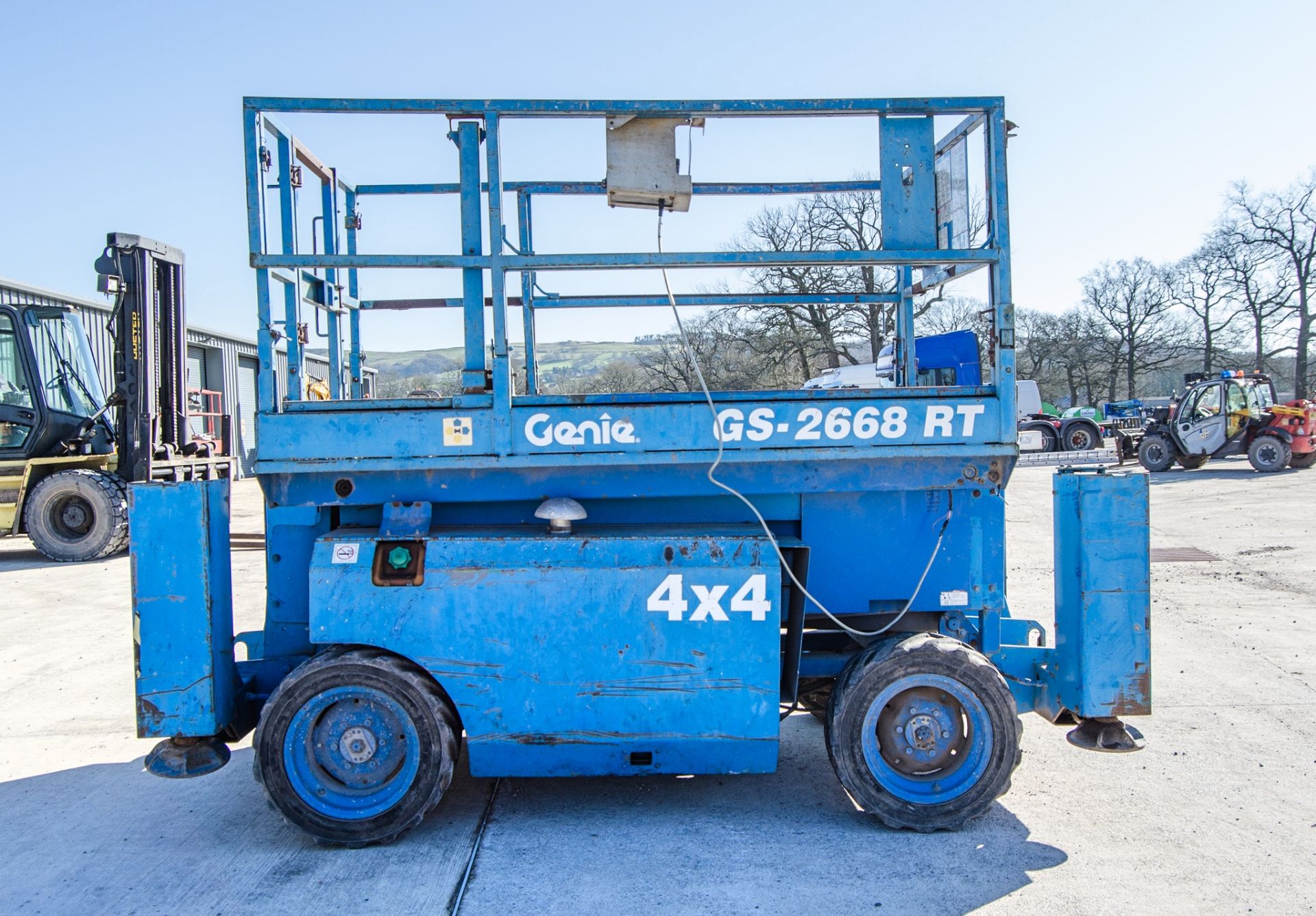 Genie GS-2668 RT 4x4 diesel driven scissor lift access platform Year: 2003 S/N: 42015 Recorded - Image 6 of 11