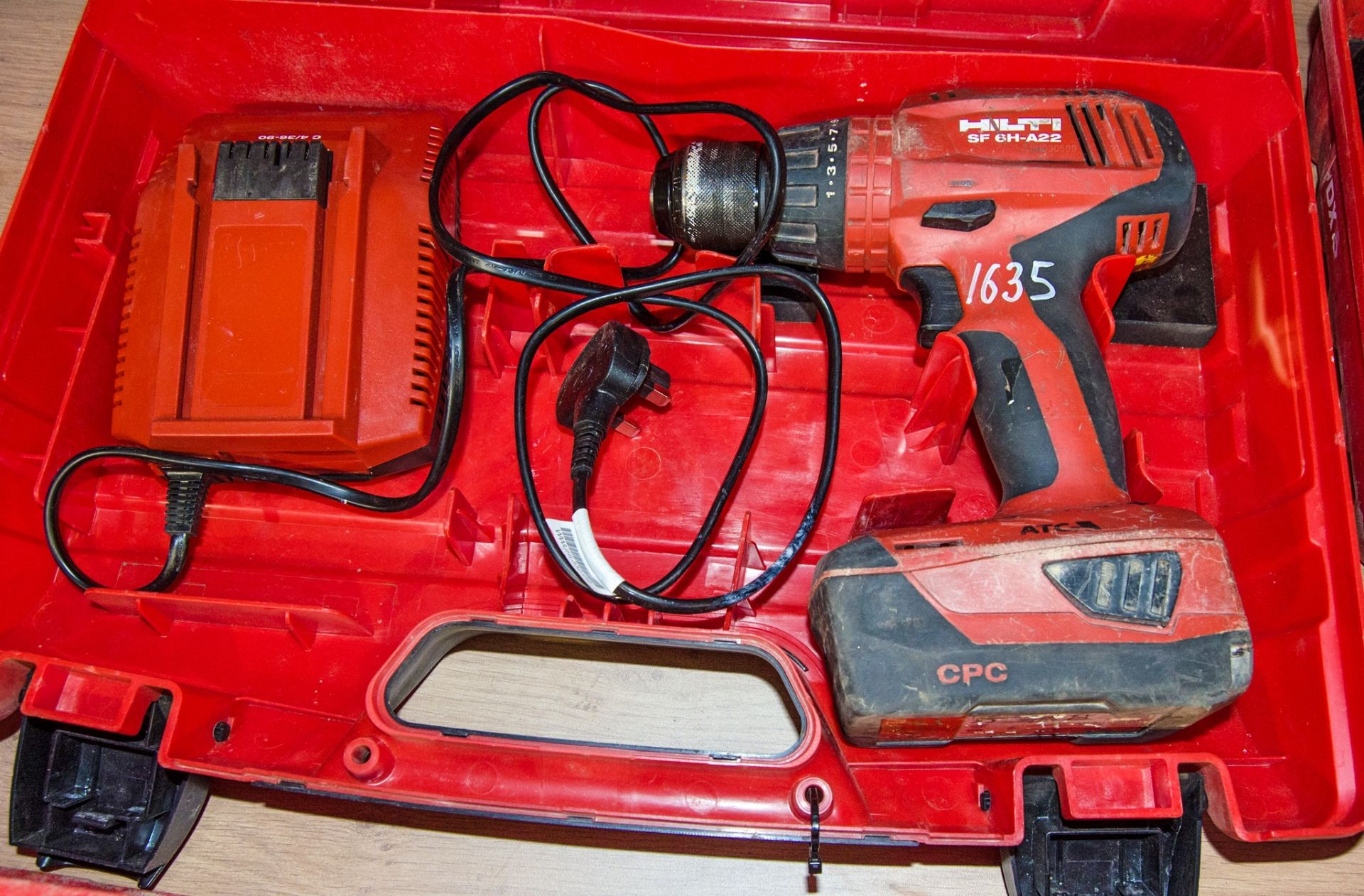 Hilti SF 6H-A22 22v cordless power drill c/w battery, charger and carry case A950056