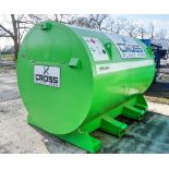 Cross Plant 4,500 litre bunded steel fuel bowser c/w petrol driven pump, delivery meter, hose and