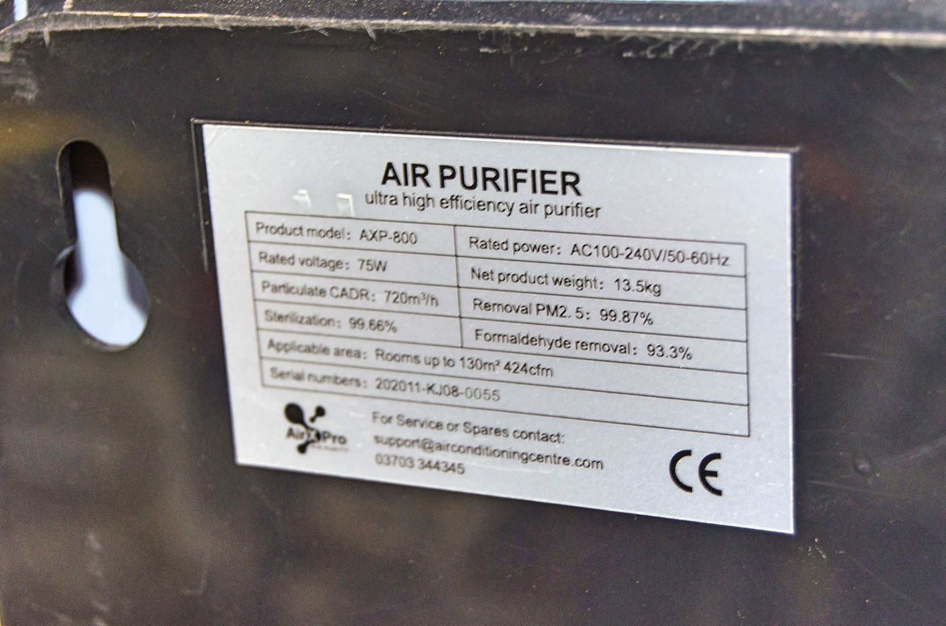 Air X Pro AXP800 240v air purifier A1172279 - Bild 2 aus 2