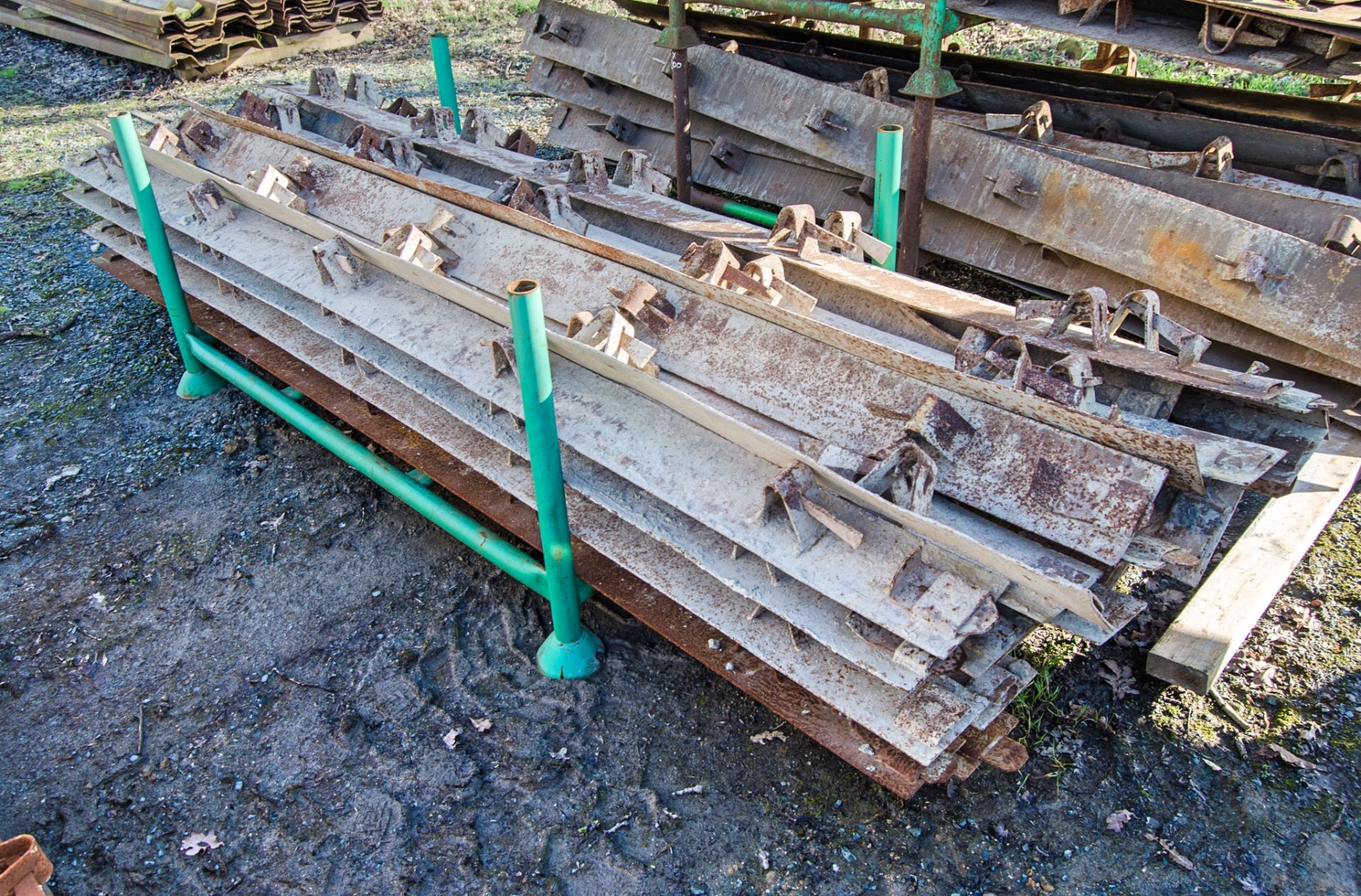 Stillage of 6 inch deep flexible road forms