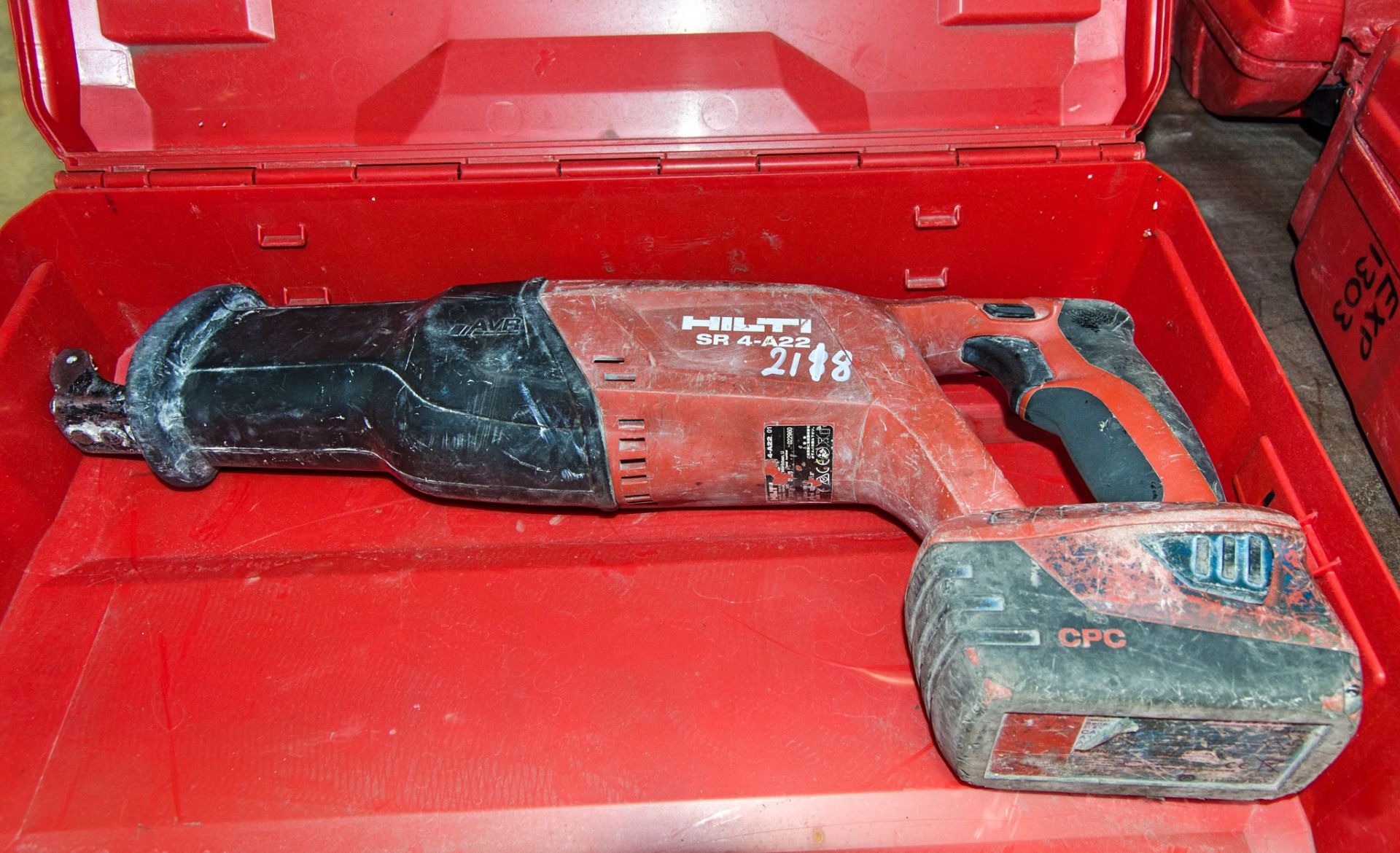 Hilti SR 4-A22 22v cordless reciprocating saw c/w battery and carry case ** No charger ** EXP4810